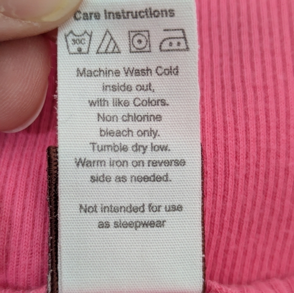 Tea Collection Pink Ribbed Long Sleeve Shirt 6-12m - Picture 4 of 4